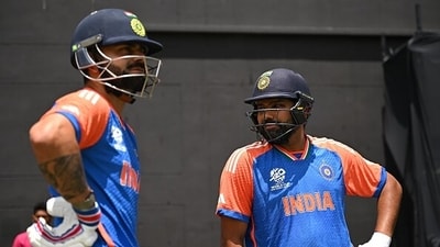Between Rohit Sharma (R) and Virat Kohli, one has scored 500 more runs for India than the other. (Getty) Between Rohit Sharma (R) and Virat Kohli, one has scored 500 more runs for India than the other. (Getty)