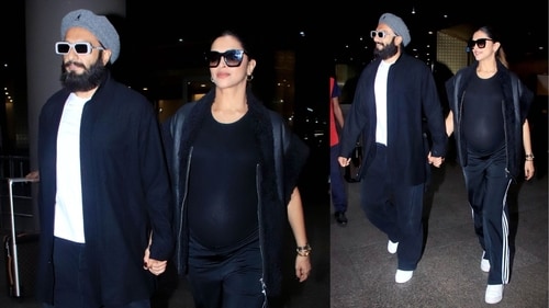 Deepika in a sporty look with track pants, a fitted t-shirt and a jacket. (Yogen Shah) Deepika in a sporty look with track pants, a fitted t-shirt and a jacket. (Yogen Shah)