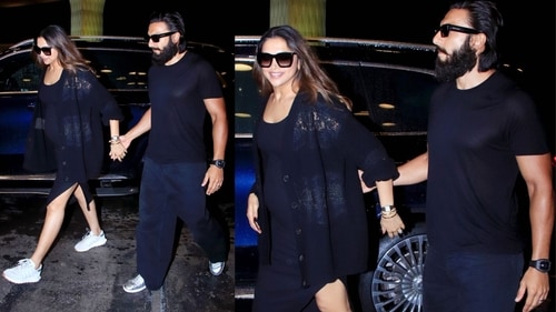 Deepika in a bodycon dress with a knitted cardigan. (Yogen Shah) Deepika in a bodycon dress with a knitted cardigan. (Yogen Shah)