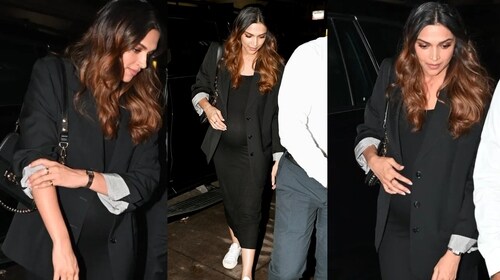 Deepika Padukone in a black dress with a blazer. (Yogen Shah) Deepika Padukone in a black dress with a blazer. (Yogen Shah)
