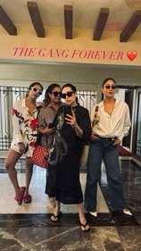 Malaika Arora hangs out with Kareena Kapoor, Karisma Kapoor, and Amrita Arora. (Instagram ) Malaika Arora hangs out with Kareena Kapoor, Karisma Kapoor, and Amrita Arora. (Instagram )