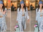 Priyanka Chopra stuns in floral co-ord set at Mumbai airport.