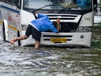 Water logging after heavy rain at Ring Road Near ITO Flyover in New Delhi, India, on Tuesday, August 20, 2024. (Photo by RAJ K RAJ / Hindustan Times) Water logging after heavy rain at Ring Road Near ITO Flyover in New Delhi, India, on Tuesday, August 20, 2024. (Photo by RAJ K RAJ / Hindustan Times)