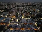 This aerial photograph shows a general top view of the city skyline during sunset, in Bengaluru on August 10, 2024. (Idrees Mohammed/AFP) This aerial photograph shows a general top view of the city skyline during sunset, in Bengaluru on August 10, 2024. (Idrees Mohammed/AFP)