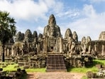 A temple complex in Cambodia, Angkor Wat, is the largest religious monument in the world. (AFP photo)