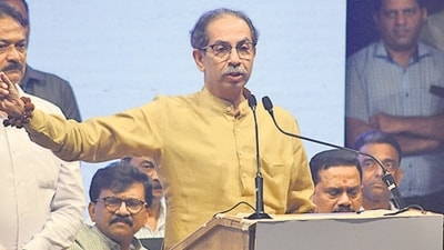 Sena (UBT) chief Uddhav Thackeray. (Praful Gangurde /HT Photo) (HT_PRINT) Sena (UBT) chief Uddhav Thackeray. (Praful Gangurde /HT Photo) (HT_PRINT)