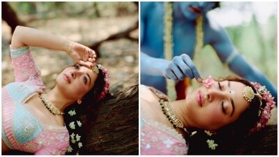 Her makeup look featured shimmery eyeshadow, mascara-coated lashes, blushed cheeks, luminous highlighter, darkened brows, and a shade of pink lipstick. (Instagram/@tamannaahspeaks) Her makeup look featured shimmery eyeshadow, mascara-coated lashes, blushed cheeks, luminous highlighter, darkened brows, and a shade of pink lipstick. (Instagram/@tamannaahspeaks)