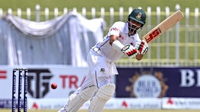 Bangladesh's Shadman Islam plays a shot (AFP) Bangladesh's Shadman Islam plays a shot (AFP)