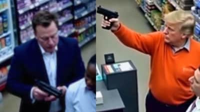 Elon Musk's AI captures shocking robbery footage of him and Donald Trump. (Screengrab X/@thedorbrothers) Elon Musk's AI captures shocking robbery footage of him and Donald Trump. (Screengrab X/@thedorbrothers)