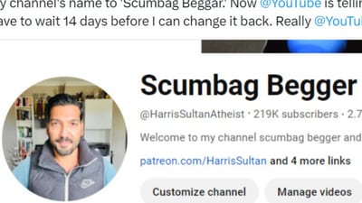 Harris Sultan has over 2.19 lakh subscribers on YouTube. (X/@TheHarrisSultan) Harris Sultan has over 2.19 lakh subscribers on YouTube. (X/@TheHarrisSultan)