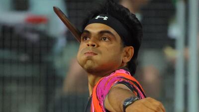 India's Neeraj Chopra in action during the men's javelin throw. (REUTERS) India's Neeraj Chopra in action during the men's javelin throw. (REUTERS)