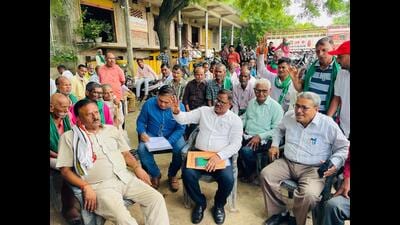 LDA camps at the villages for the Mohaan road scheme (HT Photo) LDA camps at the villages for the Mohaan road scheme (HT Photo)