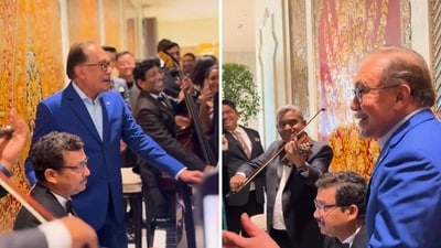 Malaysia Prime Minister Anwar Ibrahim sings a Bollywood song (X/TajMahalHotel) Malaysia Prime Minister Anwar Ibrahim sings a Bollywood song (X/TajMahalHotel)