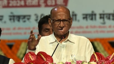 National Congress Party (SP) chief Sharad Pawar. (Photo by Bachchan Kumar/ HT PHOTO)