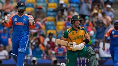 South Africa's Tristan Stubbs is bowled out by India's Axar Patel during the ICC Men's T20 World Cup final (PTI) South Africa's Tristan Stubbs is bowled out by India's Axar Patel during the ICC Men's T20 World Cup final (PTI)