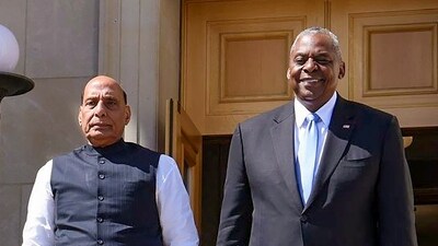 Washington: Defence Minister Rajnath Singh with United States Secretary of Defence Lloyd Austin, in Washington, USA, Friday, Aug. 23, 2024. (PTI Photo) (PTI) Washington: Defence Minister Rajnath Singh with United States Secretary of Defence Lloyd Austin, in Washington, USA, Friday, Aug. 23, 2024. (PTI Photo) (PTI)