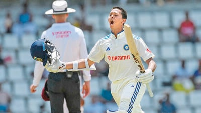 Yashasvi Jaiswal has had a great start to his Test career. (AFP)