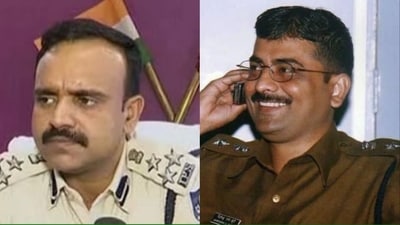 IPS officers Ashish Kumar Singh and DS Kutey. IPS officers Ashish Kumar Singh and DS Kutey.