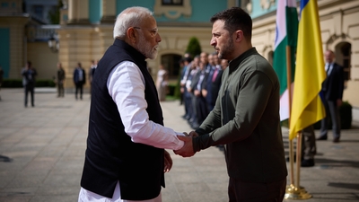 Prime Minister Narendra Modi met Ukraine President Volodymyr Zelenskyy in Kyiv.