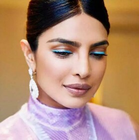 Priyanka Chopra rocking an aqua blue eyeliner like a pro. (Pinterest)