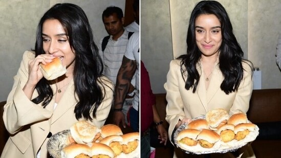 Shraddha Kapoor shares her love for vada pav, a popular street snack from Mumbai.