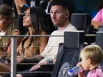 Lionel Messi #10 of Inter Miami CF watches from the stands during the Leagues Cup 2024 match between Inter Miami CF and Puebla. Lionel Messi #10 of Inter Miami CF watches from the stands during the Leagues Cup 2024 match between Inter Miami CF and Puebla.