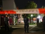 Police tape is set up following an incident in which several individuals were killed on Friday night when a man randomly stabbed passers-by with a knife at a city festival, in Solingen, Germany, August 24, 2024.