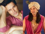 Actor Rajniesh Duggal and in a still from TV series Shrimad Bhagwat Mahapuran
