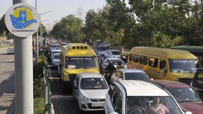 By analysing heat maps and historical traffic data, the platform, announced by Chandigarh police, will identify congestion hotspots, allowing for strategic planning and improvement of traffic conditions. (HT Photo) By analysing heat maps and historical traffic data, the platform, announced by Chandigarh police, will identify congestion hotspots, allowing for strategic planning and improvement of traffic conditions. (HT Photo)