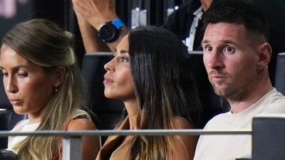 Lionel Messi #10 of Inter Miami CF watches from the stands during the Leagues Cup 2024 match between Inter Miami CF and Puebla. (Getty Images via AFP) Lionel Messi #10 of Inter Miami CF watches from the stands during the Leagues Cup 2024 match between Inter Miami CF and Puebla. (Getty Images via AFP)