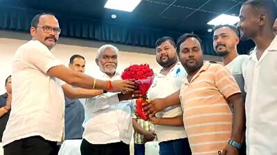 Former Jharkhand chief minister Champai Soren being felicitated during a gathering, in Seraikela Kharsawan on Saturday. (ANI) Former Jharkhand chief minister Champai Soren being felicitated during a gathering, in Seraikela Kharsawan on Saturday. (ANI)