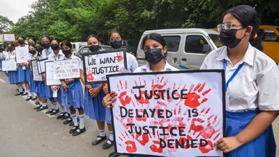 Students stage a protest over the alleged sexual assault and murder of Kolkata's PG trainee doctor. (File) (PTI) Students stage a protest over the alleged sexual assault and murder of Kolkata's PG trainee doctor. (File) (PTI)