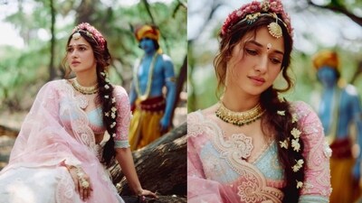Tamannaah Bhatia looks stunning in an alluring Janmashtami look. (Tamannaah Bhatia/Instagram)
