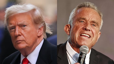 As RFK Jr. shared what he called an “agonizing” and “heart-wrenching decision to suspend my campaign and to support Donald Trump,” (Getty Images via AFP/AP) As RFK Jr. shared what he called an “agonizing” and “heart-wrenching decision to suspend my campaign and to support Donald Trump,” (Getty Images via AFP/AP)