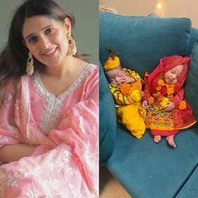 Pankhuri Awasthy with her twins Radhya and Raditya Pankhuri Awasthy with her twins Radhya and Raditya