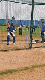 Meerut Mavericks team members during a practice session (Deep Saxena/HT) Meerut Mavericks team members during a practice session (Deep Saxena/HT)