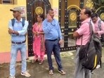 CBI officials outside the residence of former principal of RG Kar Medical College Sandip Ghosh in Kolkata on Sunday. (PTI) CBI officials outside the residence of former principal of RG Kar Medical College Sandip Ghosh in Kolkata on Sunday. (PTI)