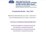 ICSI CS Executive results 2024 have been declared at icsi.edu. The direct link to check marks is given here. 