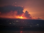 A view shows smoke and fire on the Lebanese side of the border with Israel, after Israel said it had noted armed group Hezbollah preparing to attack Israel and had carried out pre-emptive strikes.