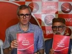 NC vice-president Omar Abdullah releasing the party’s manifesto for the J&K assembly polls. (Waseem Andrabi/HT) NC vice-president Omar Abdullah releasing the party’s manifesto for the J&K assembly polls. (Waseem Andrabi/HT)