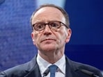 Nestle CEO Mark Schneider attends the Annual General Meeting of Nestle in Ecublens near Lausanne, Switzerland, April 18, 2024. (Denis Balibouse/Reuters)