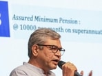 Union minister Ashwini Vaishnaw briefed the media on the central government's new Unified Pension Scheme. (PTI)