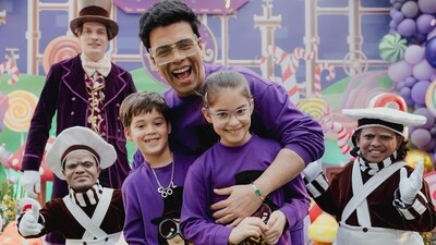 Karan Johar's children, Yash and Roohi, feature on his Instagram posts. Karan Johar's children, Yash and Roohi, feature on his Instagram posts.