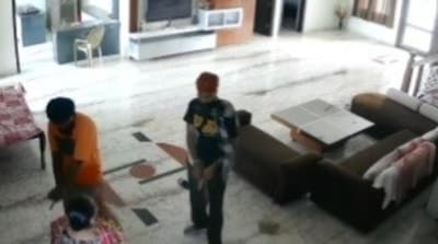 A grab of the CCTV footage of the crime in Amritsar. A grab of the CCTV footage of the crime in Amritsar.