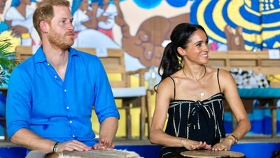 Meghan Markle demands one thing to return to the UK with Prince Harry and heir children. (Photo by ANDRES CASTILLA / Colombian Vice-Presidency / AFP) / RESTRICTED TO EDITORIAL USE - MANDATORY CREDIT 'AFP PHOTO / COLOMBIAN VICE PRESIDENCY / ANDRES CASTILLA' - NO MARKETING - NO ADVERTISING CAMPAIGNS - DISTRIBUTED AS A SERVICE TO CLIENTS (AFP) Meghan Markle demands one thing to return to the UK with Prince Harry and heir children. (Photo by ANDRES CASTILLA / Colombian Vice-Presidency / AFP) / RESTRICTED TO EDITORIAL USE - MANDATORY CREDIT 'AFP PHOTO / COLOMBIAN VICE PRESIDENCY / ANDRES CASTILLA' - NO MARKETING - NO ADVERTISING CAMPAIGNS - DISTRIBUTED AS A SERVICE TO CLIENTS (AFP)
