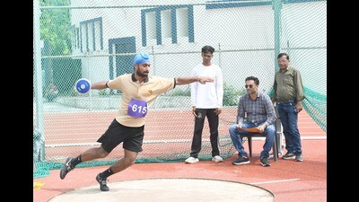 The second day of the CISCE Regional Athletic Meet, hosted by Guru Nanak Public School in Model Town Extension, concluded on Sunday. (HT Photo)