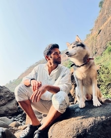 Pulkit Samrat and his dog Drogo