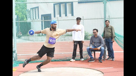 The second day of the CISCE Regional Athletic Meet, hosted by Guru Nanak Public School in Model Town Extension, concluded on Sunday. (HT Photo)