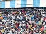 After the incident of sexual assault came to light, angry citizens of Badlapur staged a protest at the local railway station on August 20. (Pramod Tambe/ HT Photo) After the incident of sexual assault came to light, angry citizens of Badlapur staged a protest at the local railway station on August 20. (Pramod Tambe/ HT Photo)