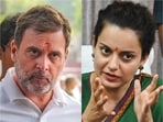 Leader of opposition Rahul Gandhi and Kangana Ranaut Leader of opposition Rahul Gandhi and Kangana Ranaut